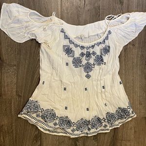 Miss Me Large Off the Shoulder Blouse.